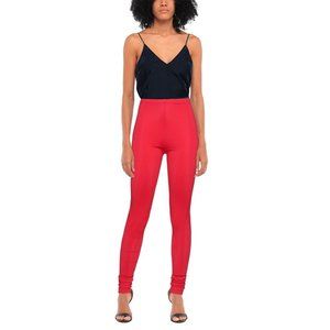NEW Comme des Garçons Red Designer Stretch Leggings Small